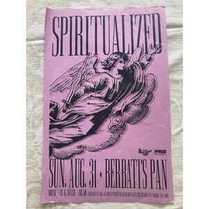 Spiritualized Original Tour Poster Portland OR Concert 1996 RARE